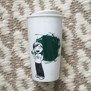 Starbucks 2015 Paint Boy Ceramic Tumbler